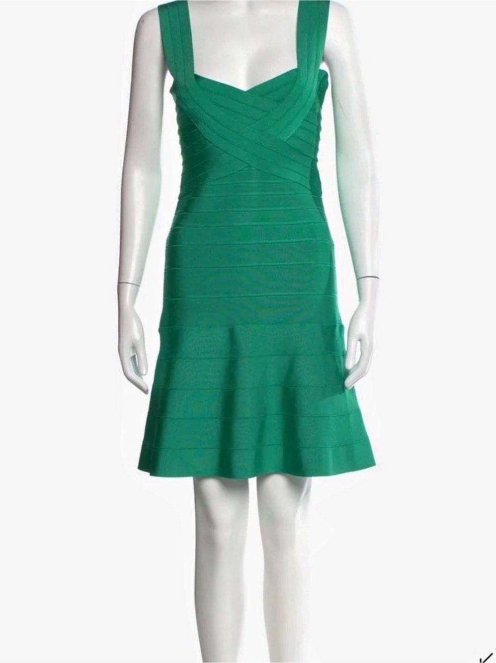 Herve Leger Green Mini Dress